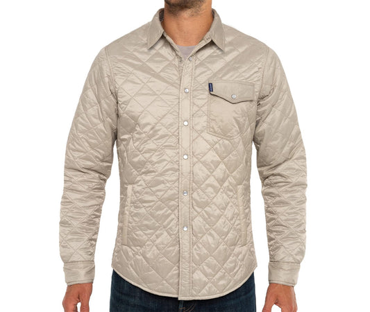 Quilted Shacket - Stone
