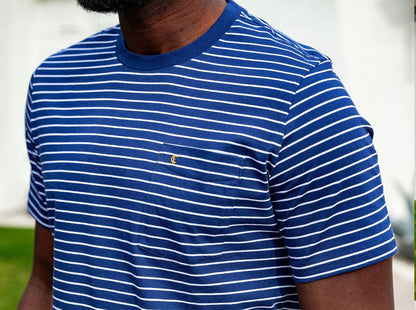 Ringer T-Shirt - Wayne Stripe - Navy