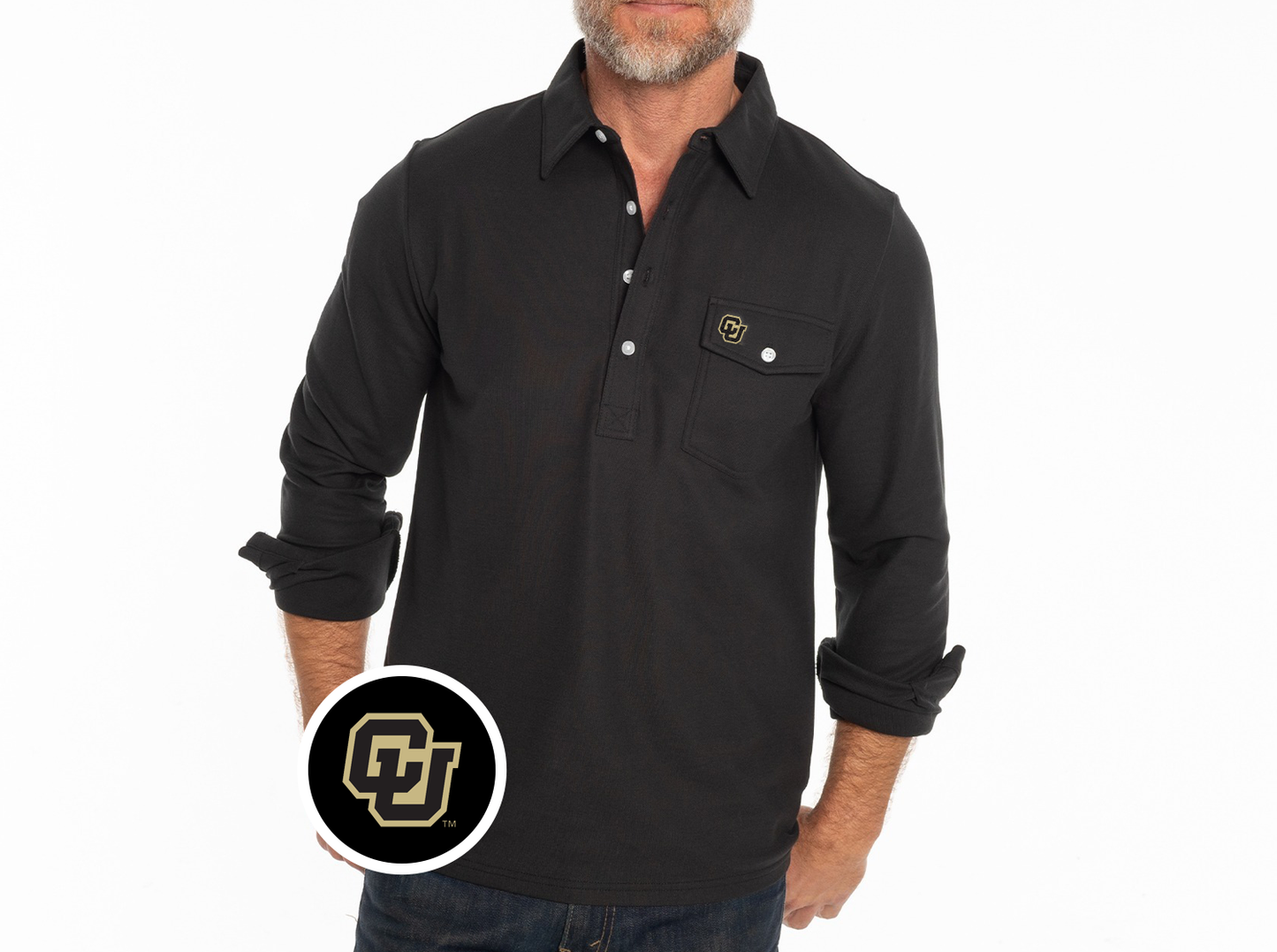 Colorado - Coach’s Long Sleeve Players Shirt - CU - Blackstone