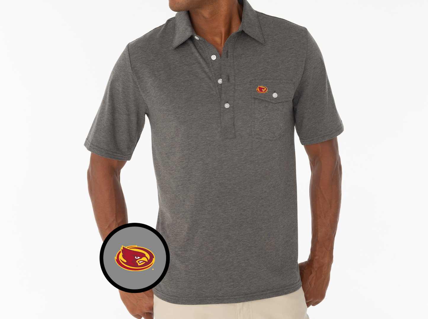 Iowa State - Coach's Performance Players Shirt - Cy - Heather Grey