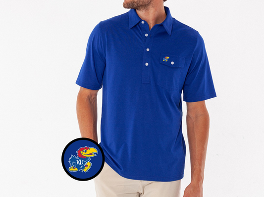 Criquet Kansas in Coach's Players Shirt, Jayhawk, Blue, view 1