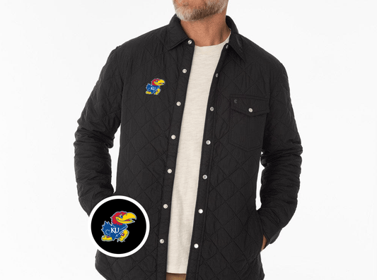 Criquet Kansas Quilted Shacket in Jayhawk, Black, view 1