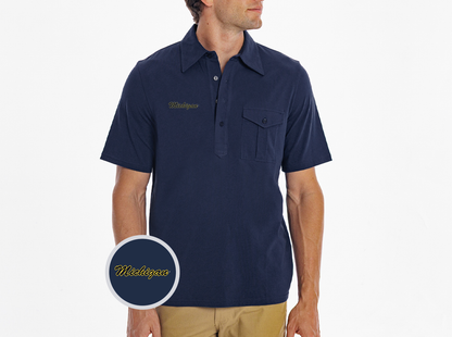 Michigan - Retro Coach's Shirt - Michigan Script - Navy