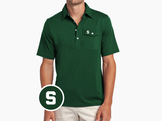 Michigan State - Coach's Players Shirt - S - Dark Green