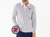 Ole Miss - Coach's Rugby Shirt - M - Grey Microstripe