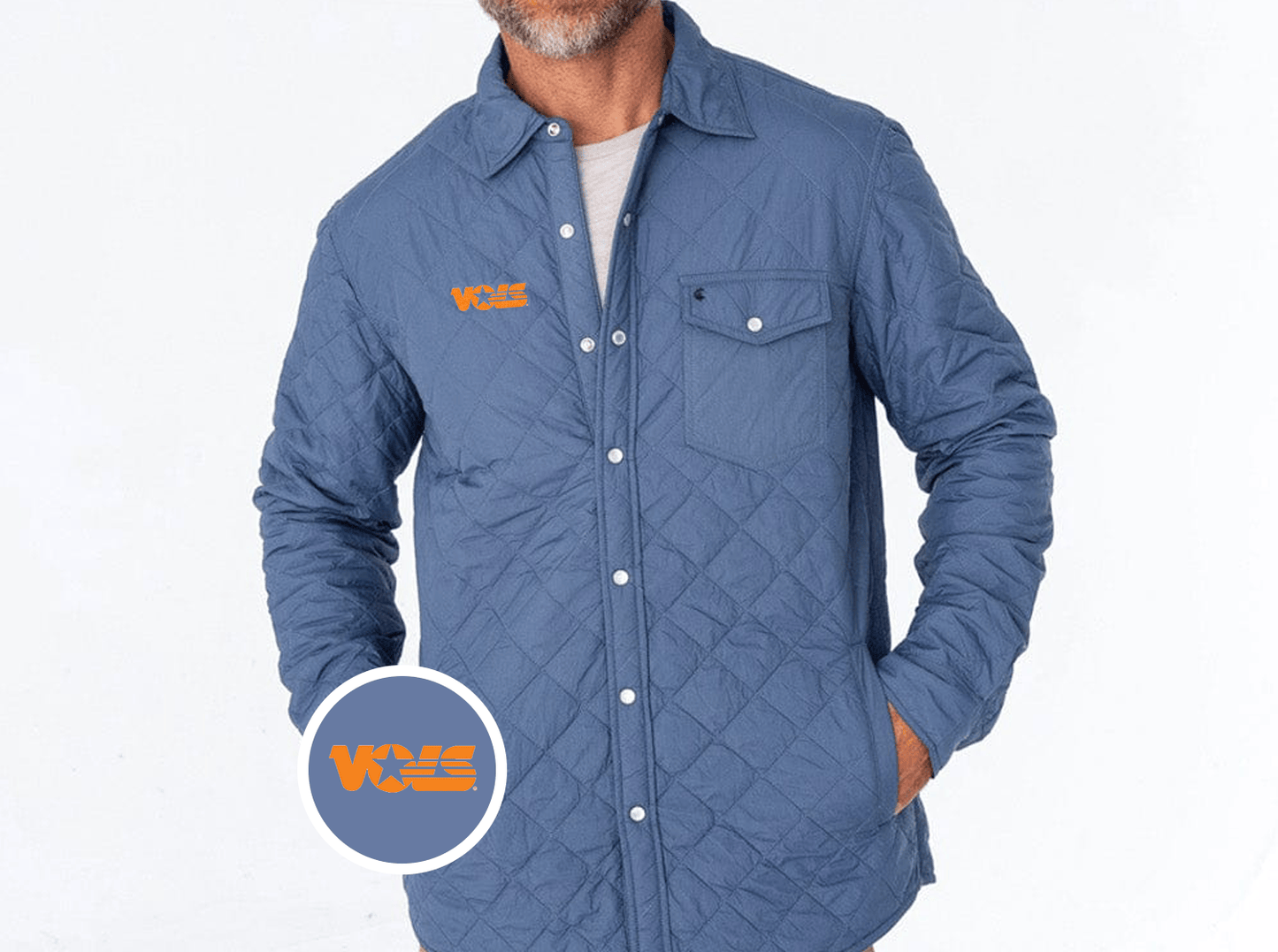 Tennessee - Quilted Shacket - Vols - Slate Blue