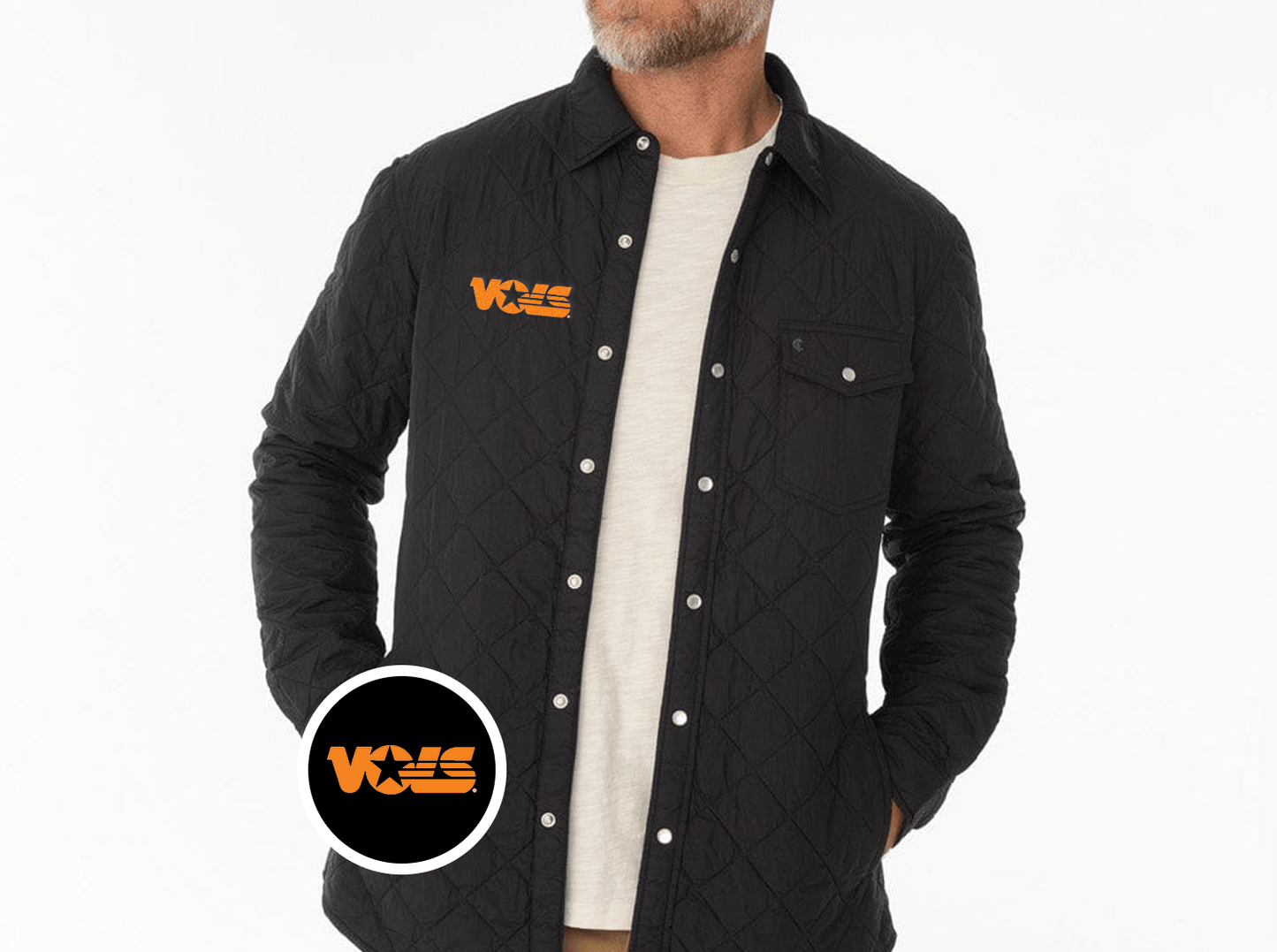 Tennessee - Quilted Shacket - Vols - Black