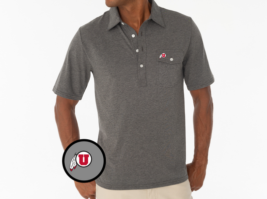 Utah - Coach’s Players Shirt - Circle & Feather - Heather Grey