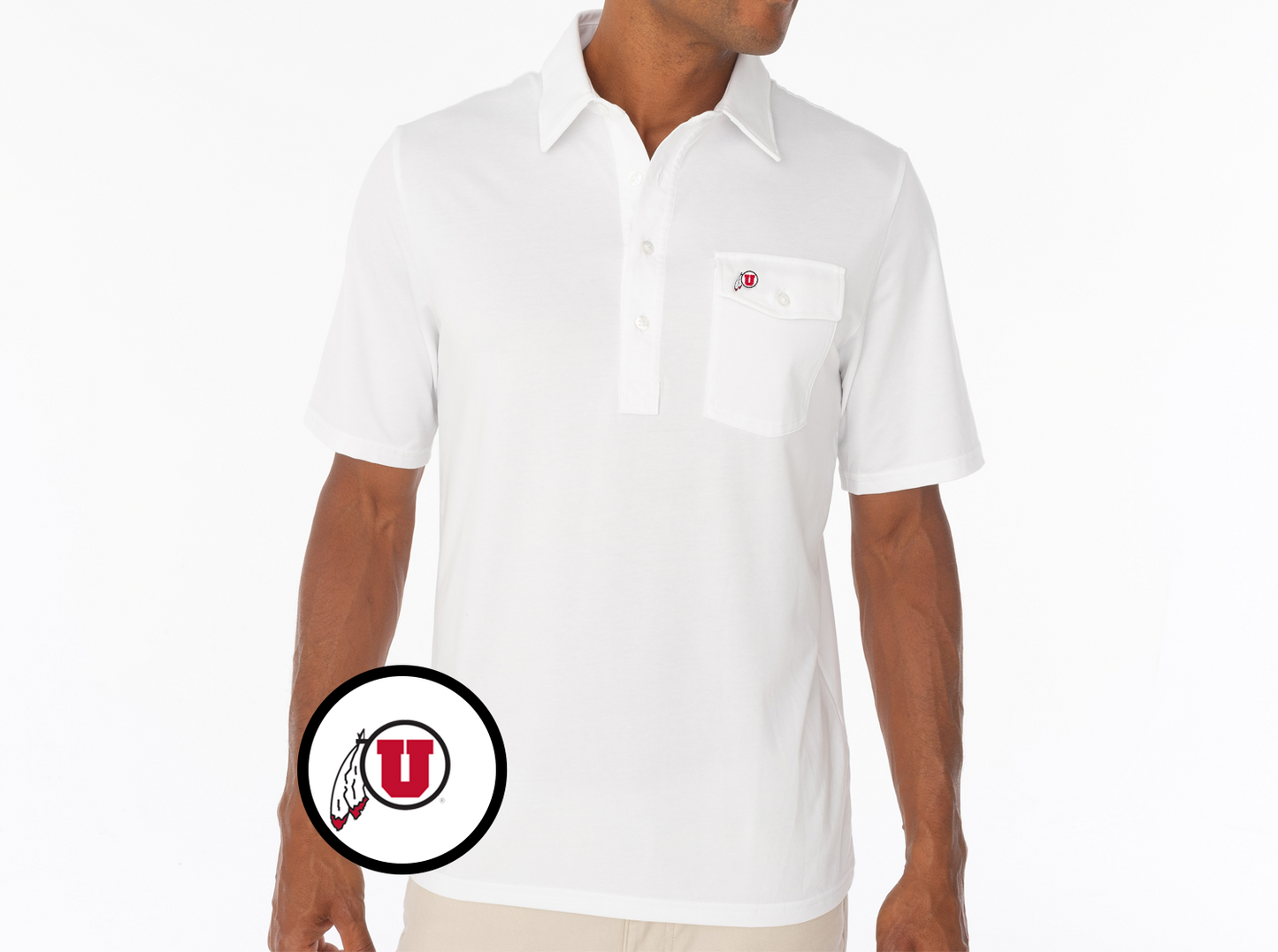 Utah - Coach’s Players Shirt - Circle & Feather - White