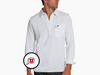 Utah - Long Sleeve Players Shirt - Circle & Feather - White