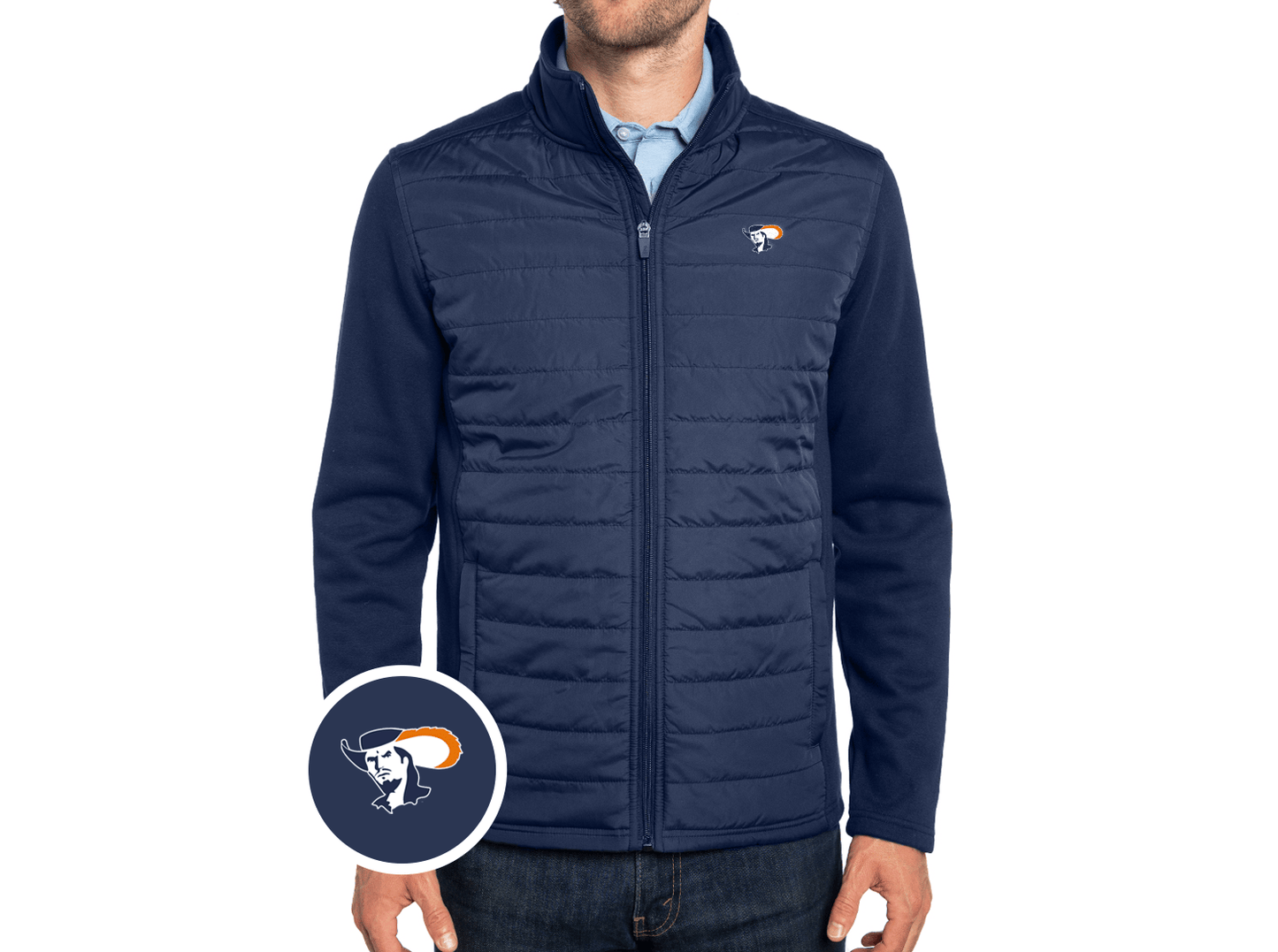 Virginia - Hybrid Puffer - Cavalier head - Navy