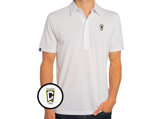 Criquet Columbus Crew in Range Polo, Crest, White, view 1