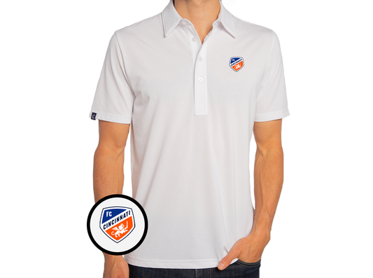 Criquet FC Cincinnati in Range Polo, Crest, White, view 1