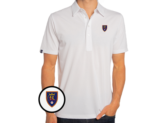 Criquet Real Salt Lake in Range Polo, Crest, White, view 1