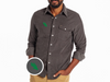 North Texas - Corduroy Pearlsnap - Eagle - Charcoal