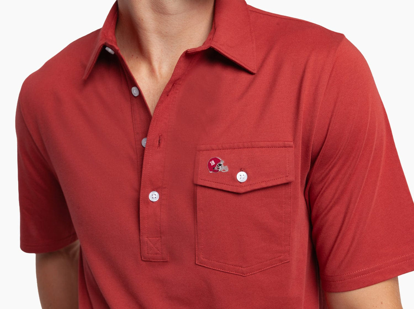 Alabama - Coach's Performance Players Shirt - Helmet - Crimson