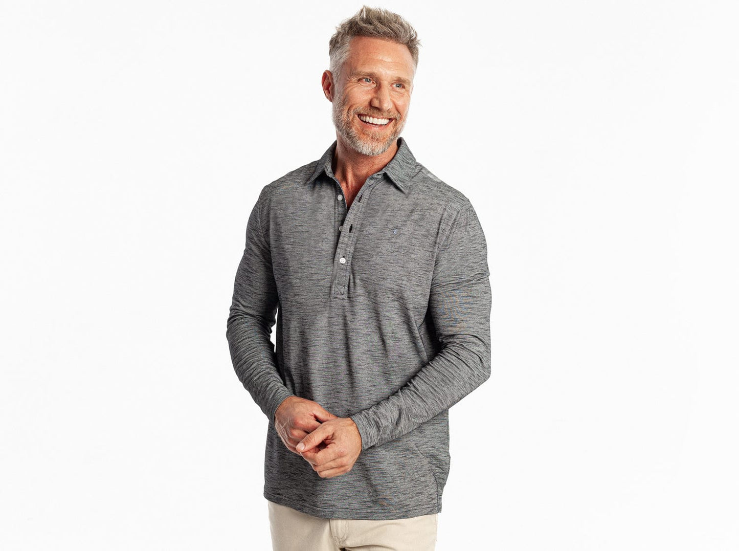 brrrº Long Sleeve Range Polo - Blackbird