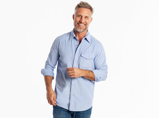 Corduroy Pearl Snap - Lavender Lustre