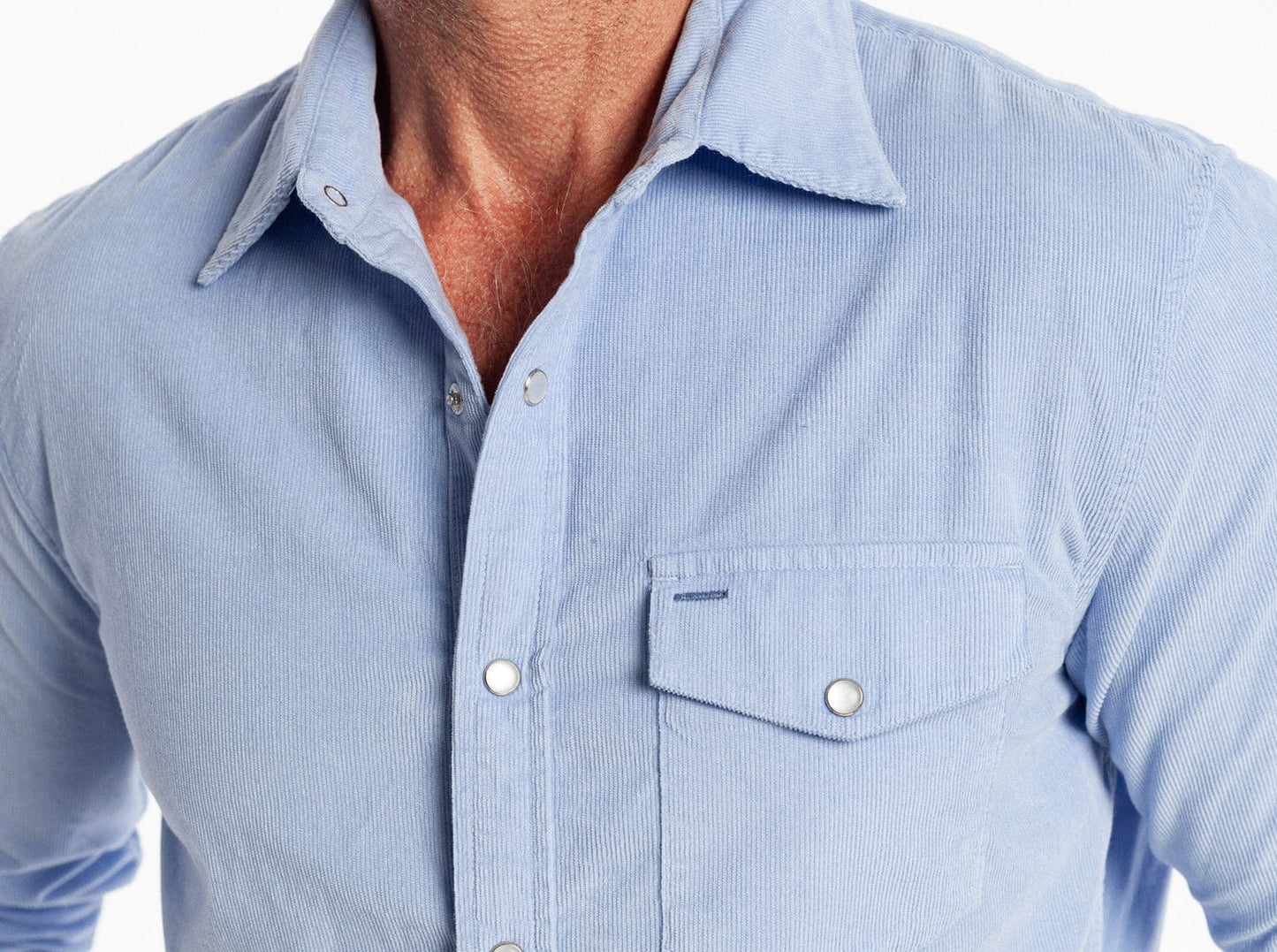 Corduroy Pearl Snap - Lavender Lustre