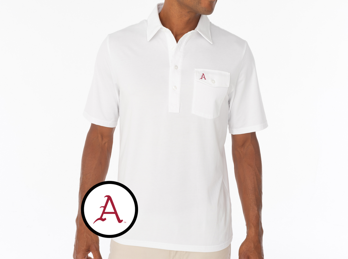 Criquet Arkansas in Coaches Players Shirt, A, White, view 1