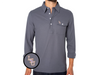 LSU - Coach's Long Sleeve Players Shirt - Interlock - Blue Steel