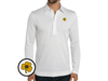 Notre Dame - Jacquard Long Sleeve Range Polo - Shamrock - White