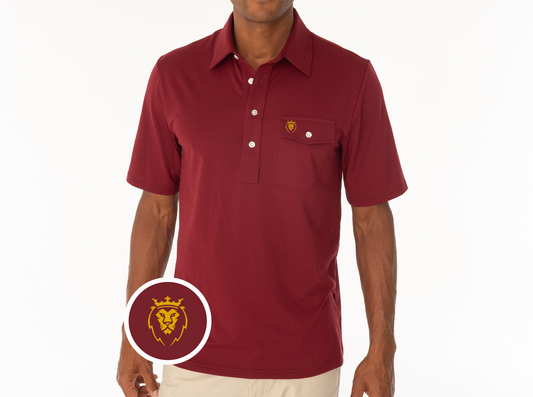 Criquet Real Salt Lake in Coaches Players Shirt, Lion, Maroon, view 1