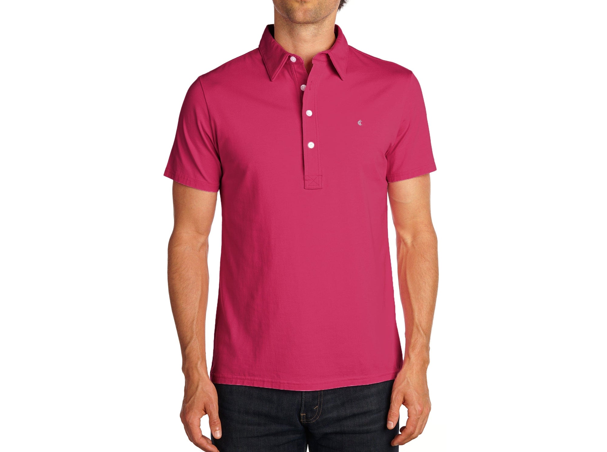 Slim Fit Top-Shelf Range Polo - Prickly Pear