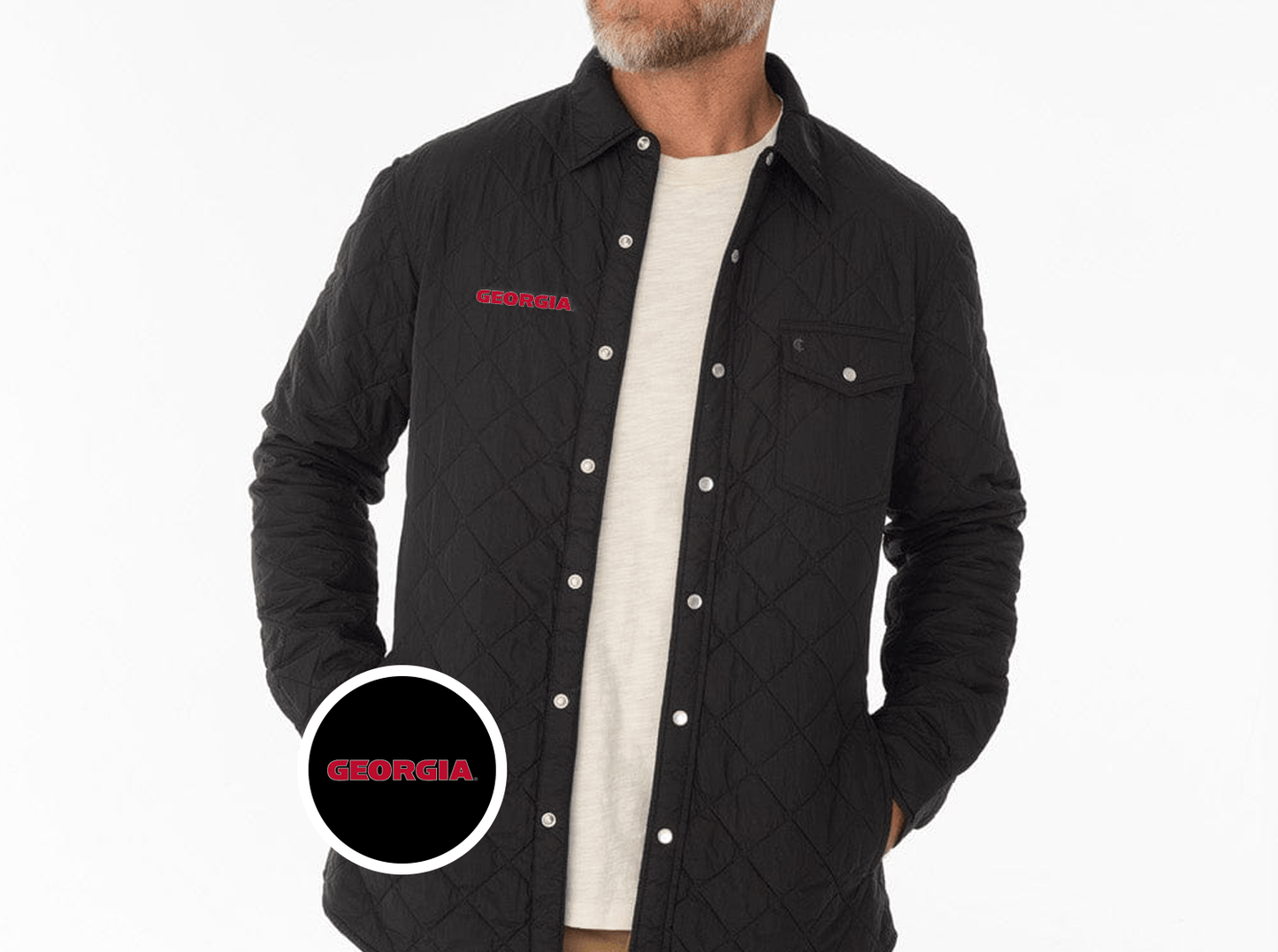 Georgia - Quilted Shacket - Georgia - Black
