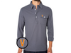 Virginia - Coach's Long Sleeve Players Shirt - Vintage V - Blue Steel