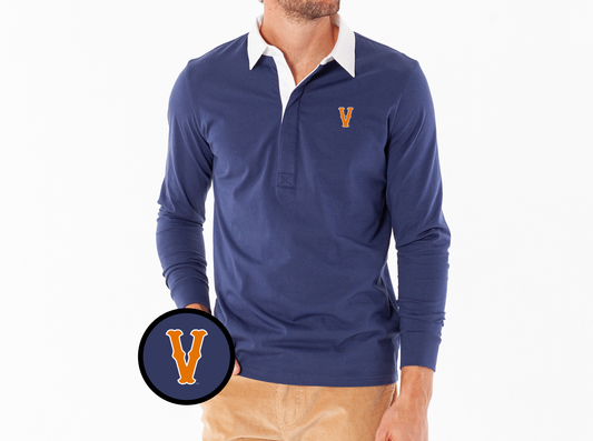 Virginia - Coach's Rugby Shirt - Vintage V - Navy