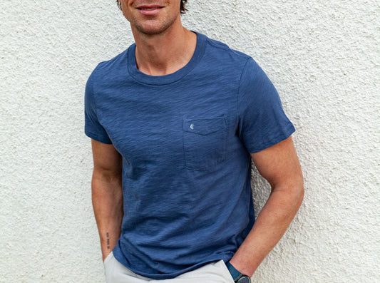 Slub Cotton Pocket T-Shirt - Vintage Indigo