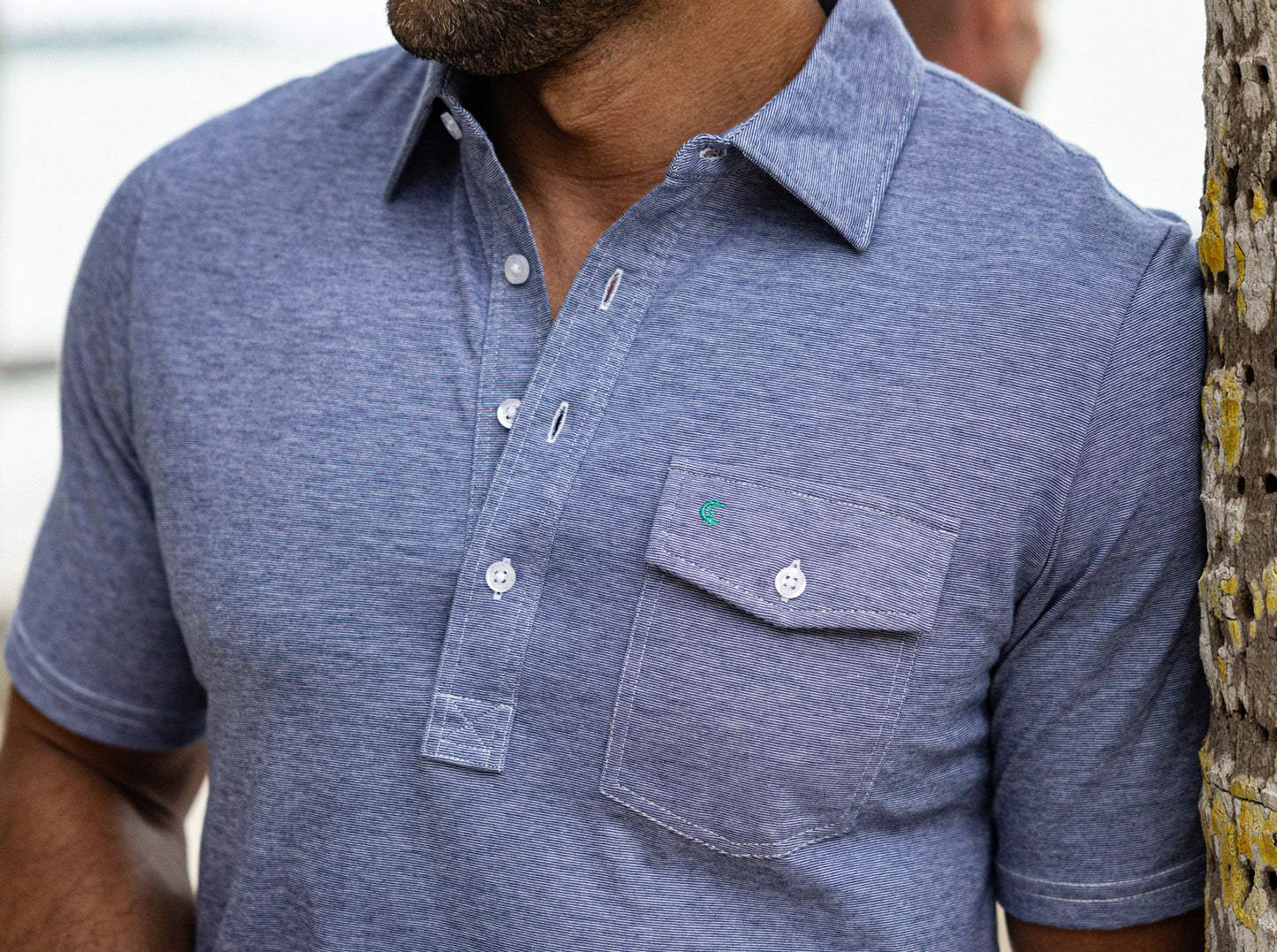 Classic Players Shirt - Navy Microstripe