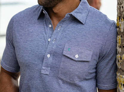 Classic Players Shirt - Navy Microstripe