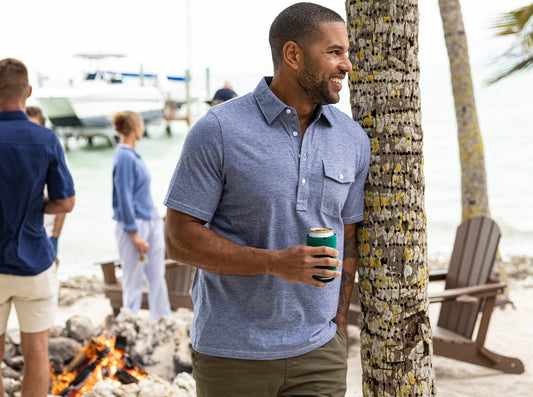 Classic Players Shirt - Navy Microstripe