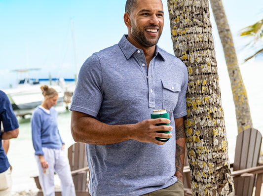 Classic Players Shirt - Navy Microstripe