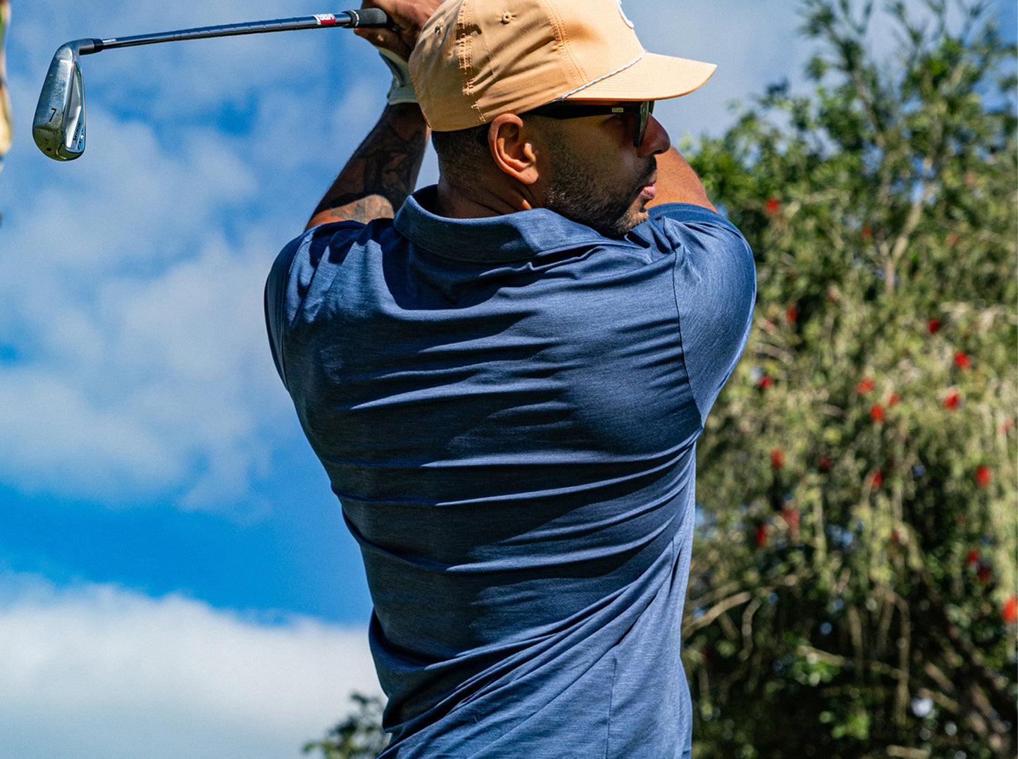 Performance Sport Heather Players Shirt - Navy Captain