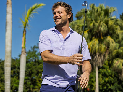 Spread Collar Polo - Hobby Stripe - Lavender