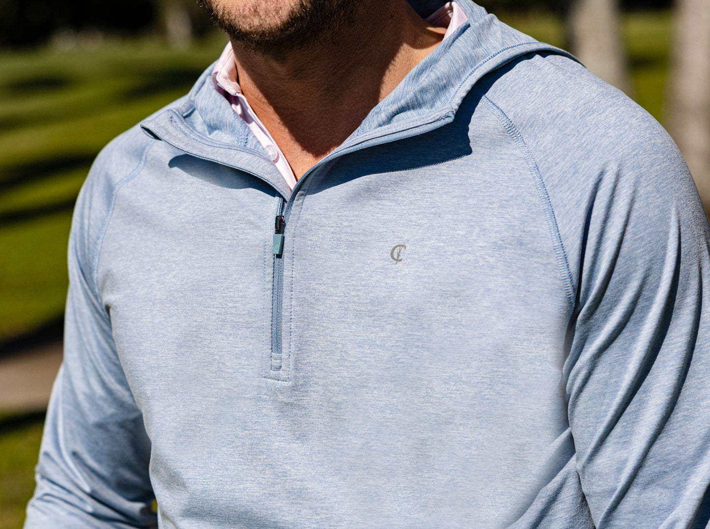 Ace Performance Hoodie - Dusty Blue