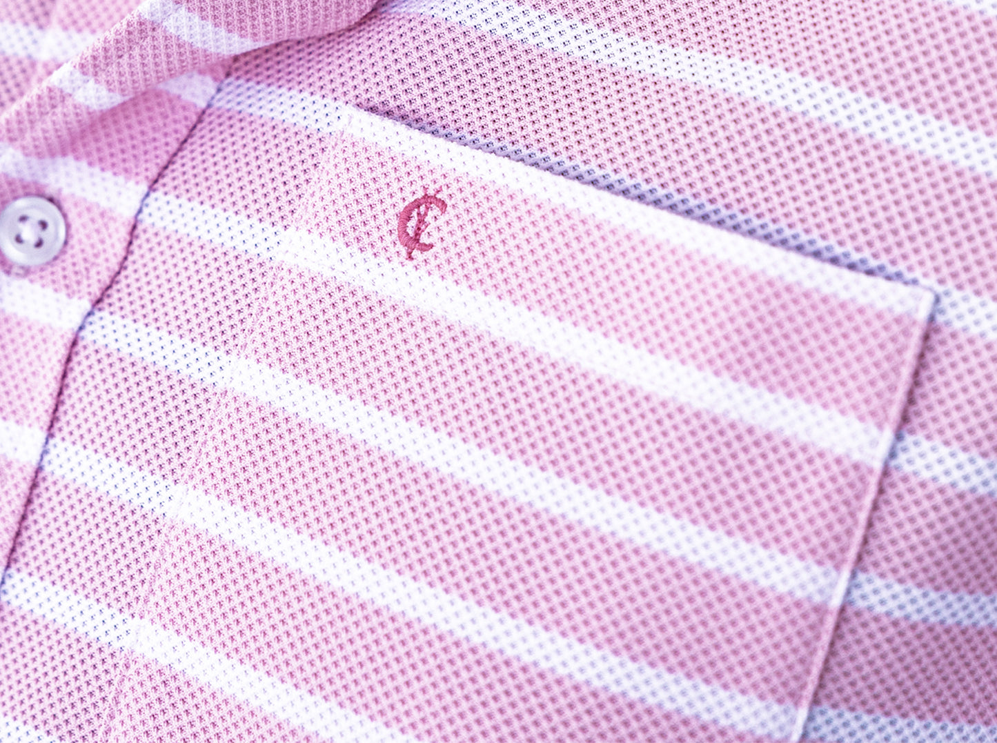 Performance Pique Knit Button Down - Light Pink