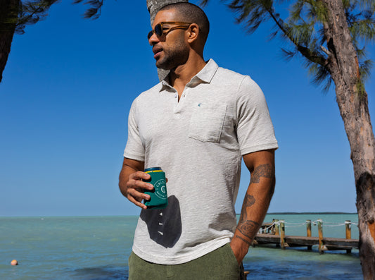 Sunwashed Polo - Heather Oatmeal