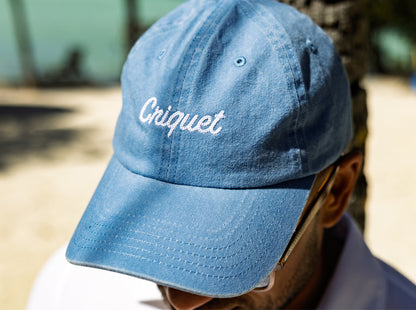 Dad Hat - Criquet Script - Washed Navy Twill