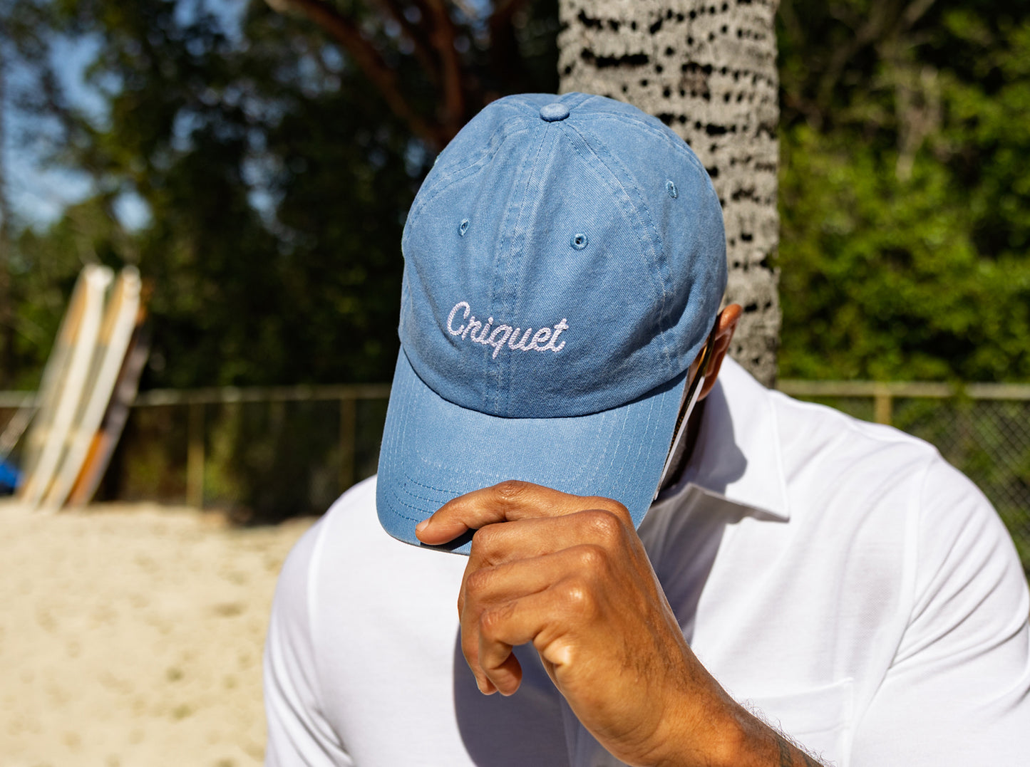 Dad Hat - Criquet Script - Washed Navy Twill