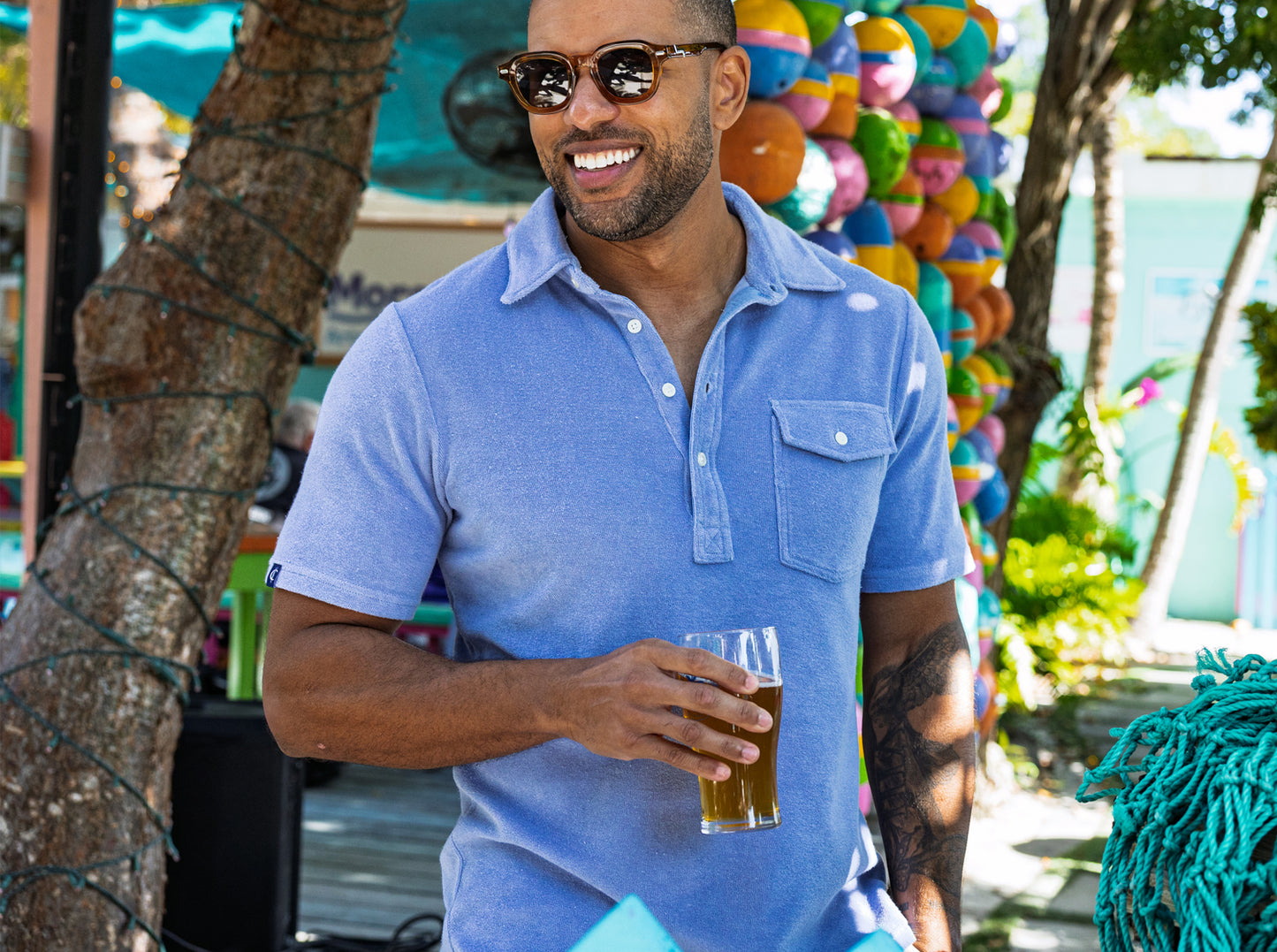 Terrycloth Players Shirt - Perry Winkle