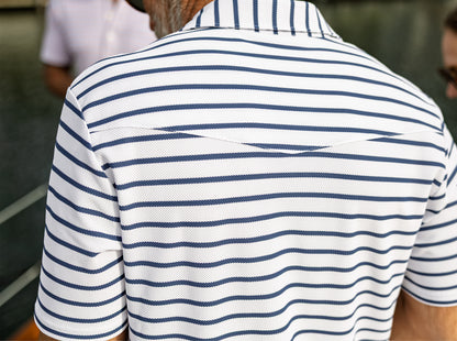 Performance Pique Knit Button Down - White