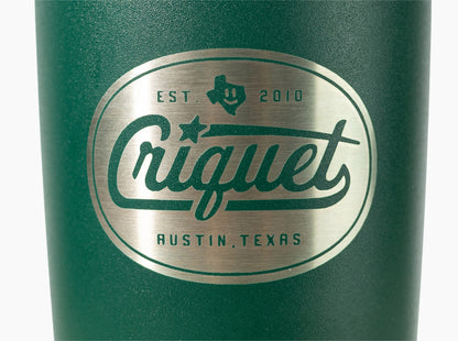 Criquet x YETI - Script Criquet 20 oz Tumbler - Black Forest Green