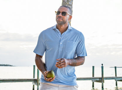 Spread Collar Polo - Hobby Stripe - Blue