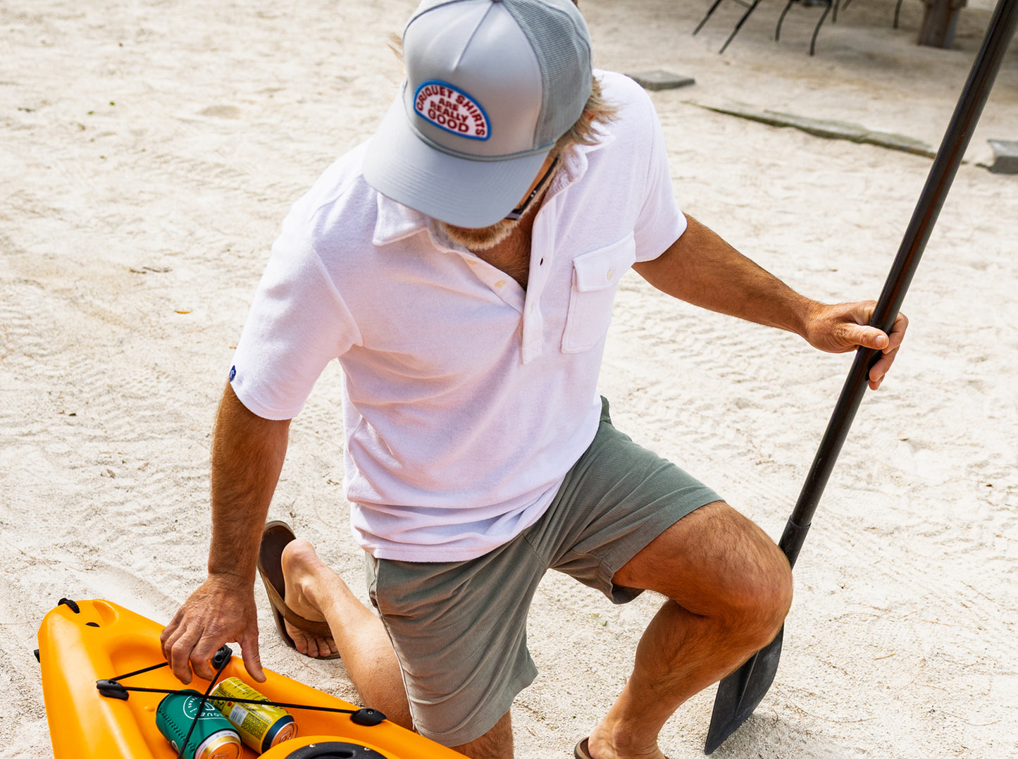 Terrycloth Players Shirt - White Lotus