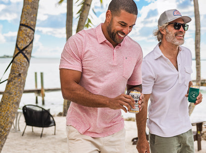 Sunwashed Polo - Heather Pink
