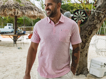 Sunwashed Polo - Heather Pink